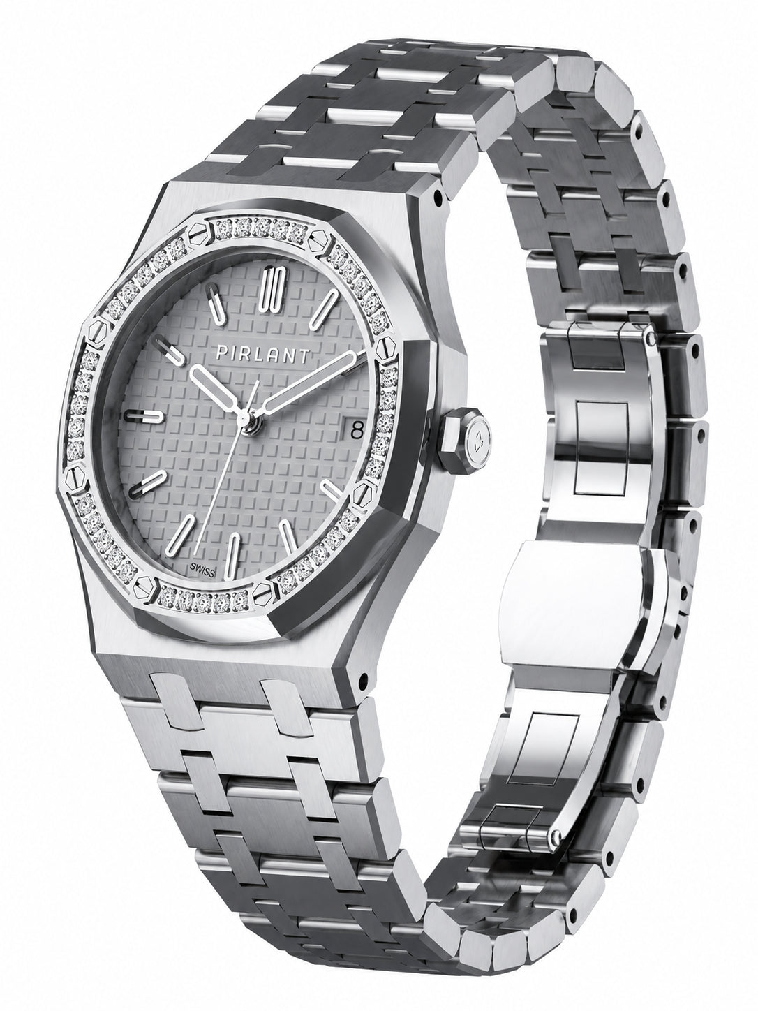 PIRLANT SBL04-1-BE White Dial Women's Classic Quartz Watch – 34 mm