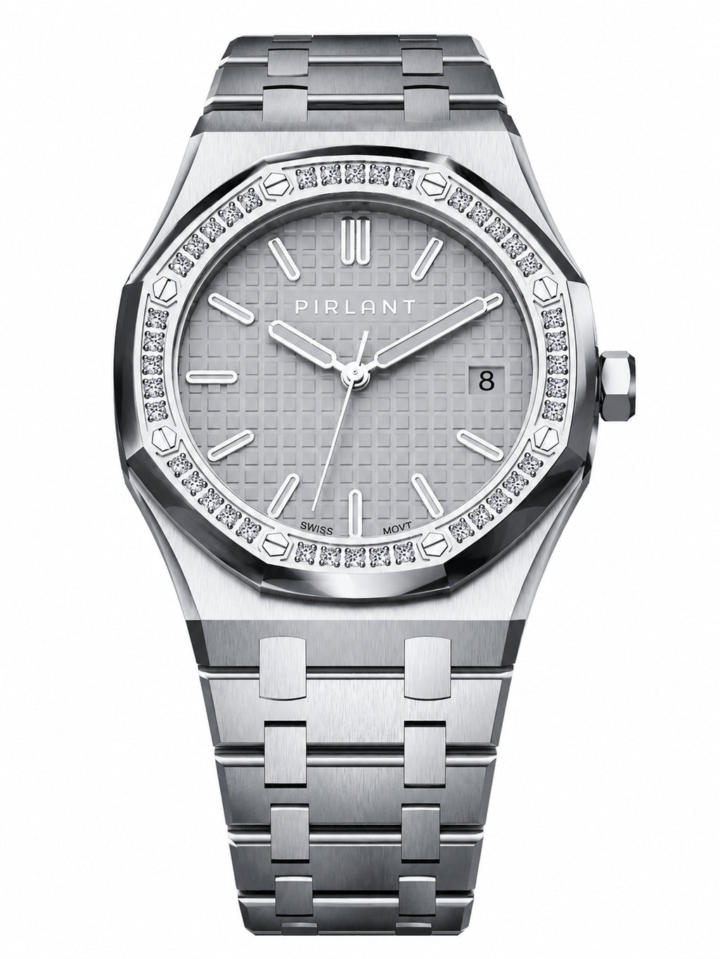 PIRLANT SBL04-1-BE White Dial Women's Classic Quartz Watch – 34 mm