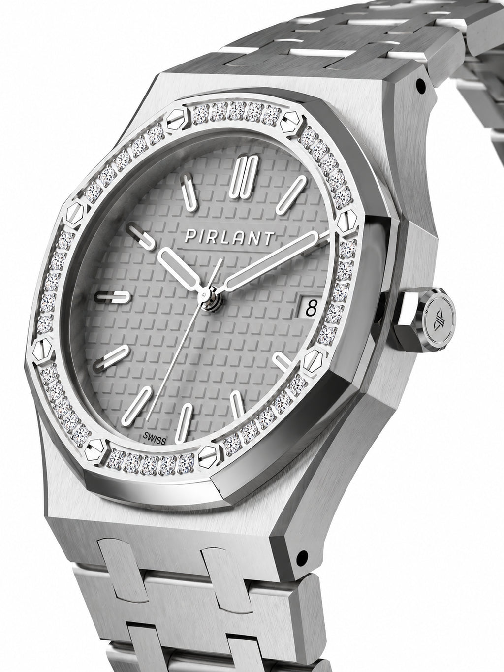 PIRLANT SBL04-1-BE White Dial Women's Classic Quartz Watch – 34 mm