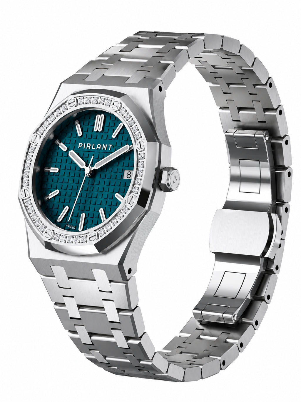 PIRLANT SBL04-1-PT Teal Dial Women's Classic Quartz Watch – 34 mm