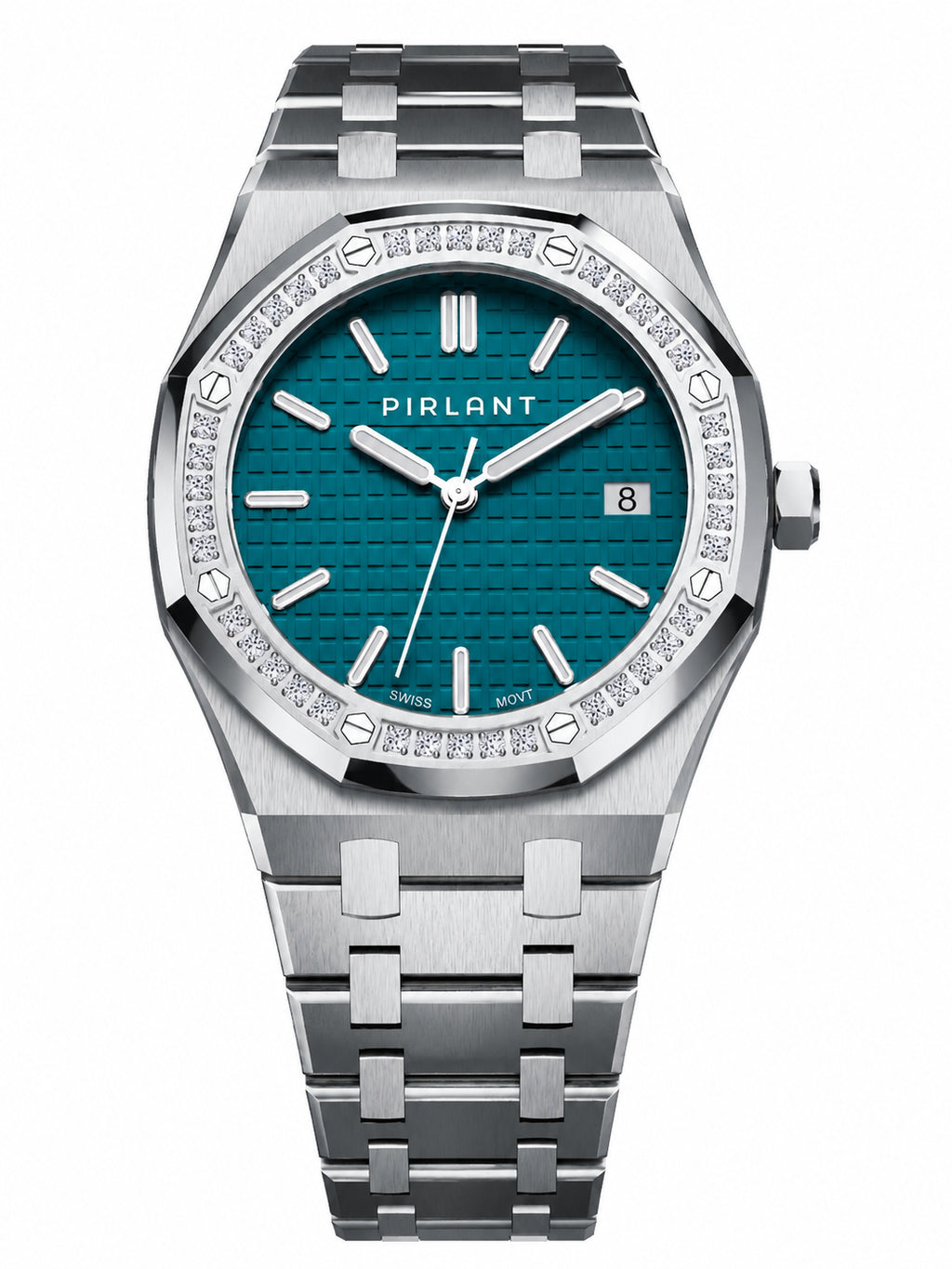 PIRLANT SBL04-1-PT Teal Dial Women's Classic Quartz Watch – 34 mm