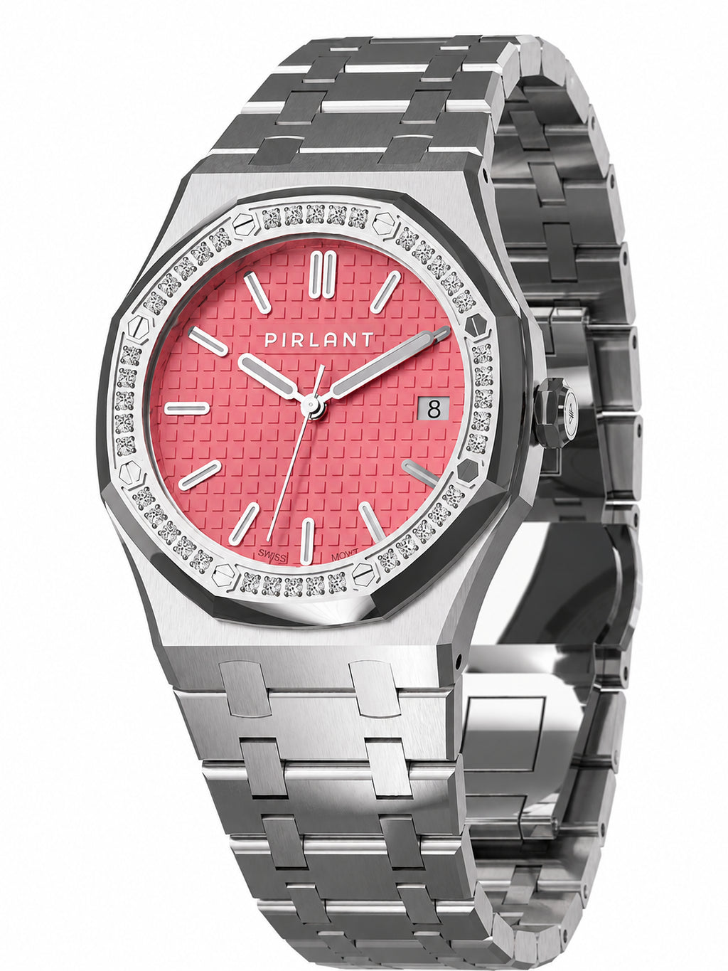 PIRLANT SBL04-1-PE Pink Dial Women's Classic Quartz Watch – 34 mm