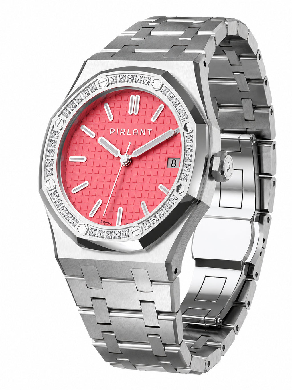 PIRLANT SBL04-1-PE Pink Dial Women's Classic Quartz Watch – 34 mm