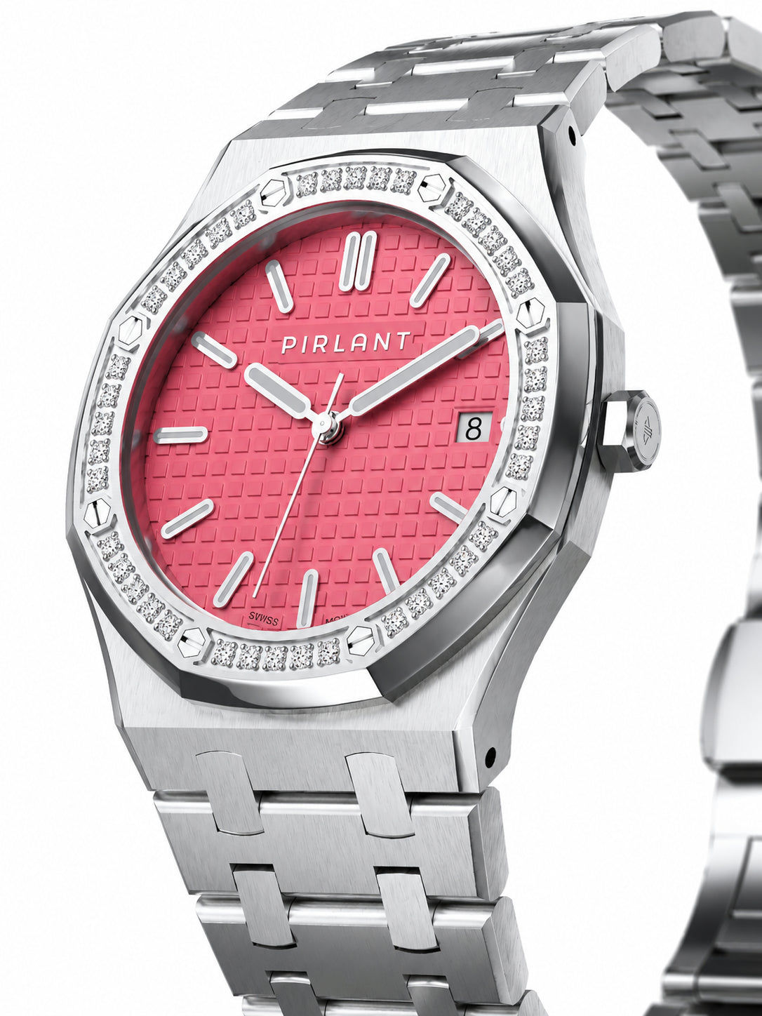 PIRLANT SBL04-1-PE Pink Dial Women's Classic Quartz Watch – 34 mm