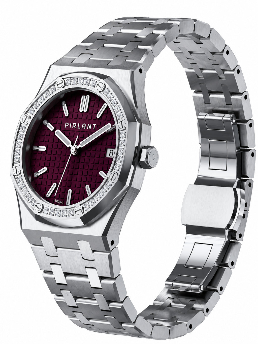 PIRLANT SBL04-1-MO Purple Dial Women's Classic Quartz Watch – 34 mm