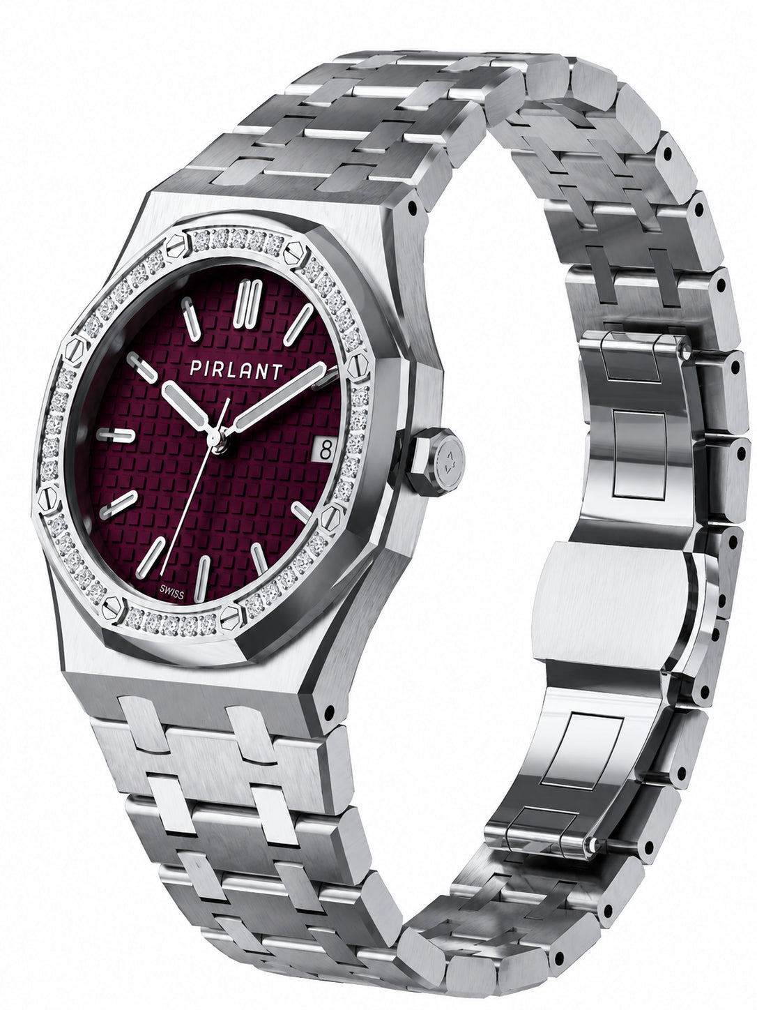 PIRLANT SBL04-1-MO Purple Dial Women's Classic Quartz Watch – 34 mm