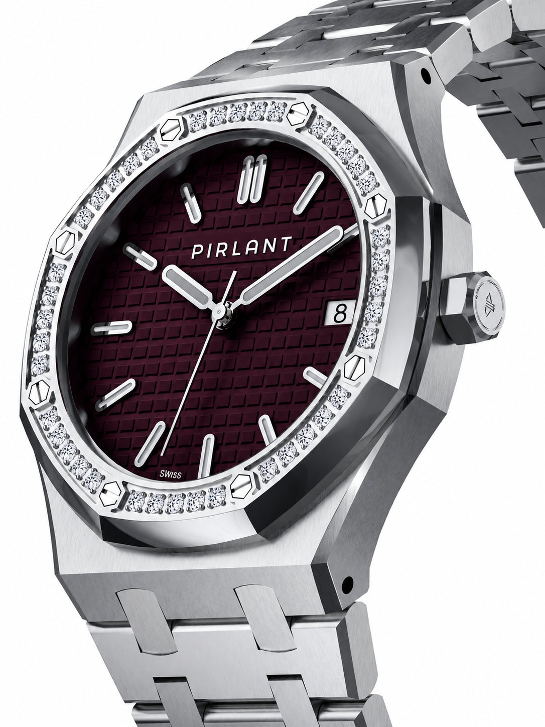 PIRLANT SBL04-1-MO Purple Dial Women's Classic Quartz Watch – 34 mm