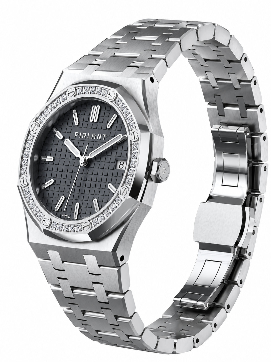 PIRLANT SBL04-1-GR Gray Dial Women's Classic Quartz Watch – 34 mm