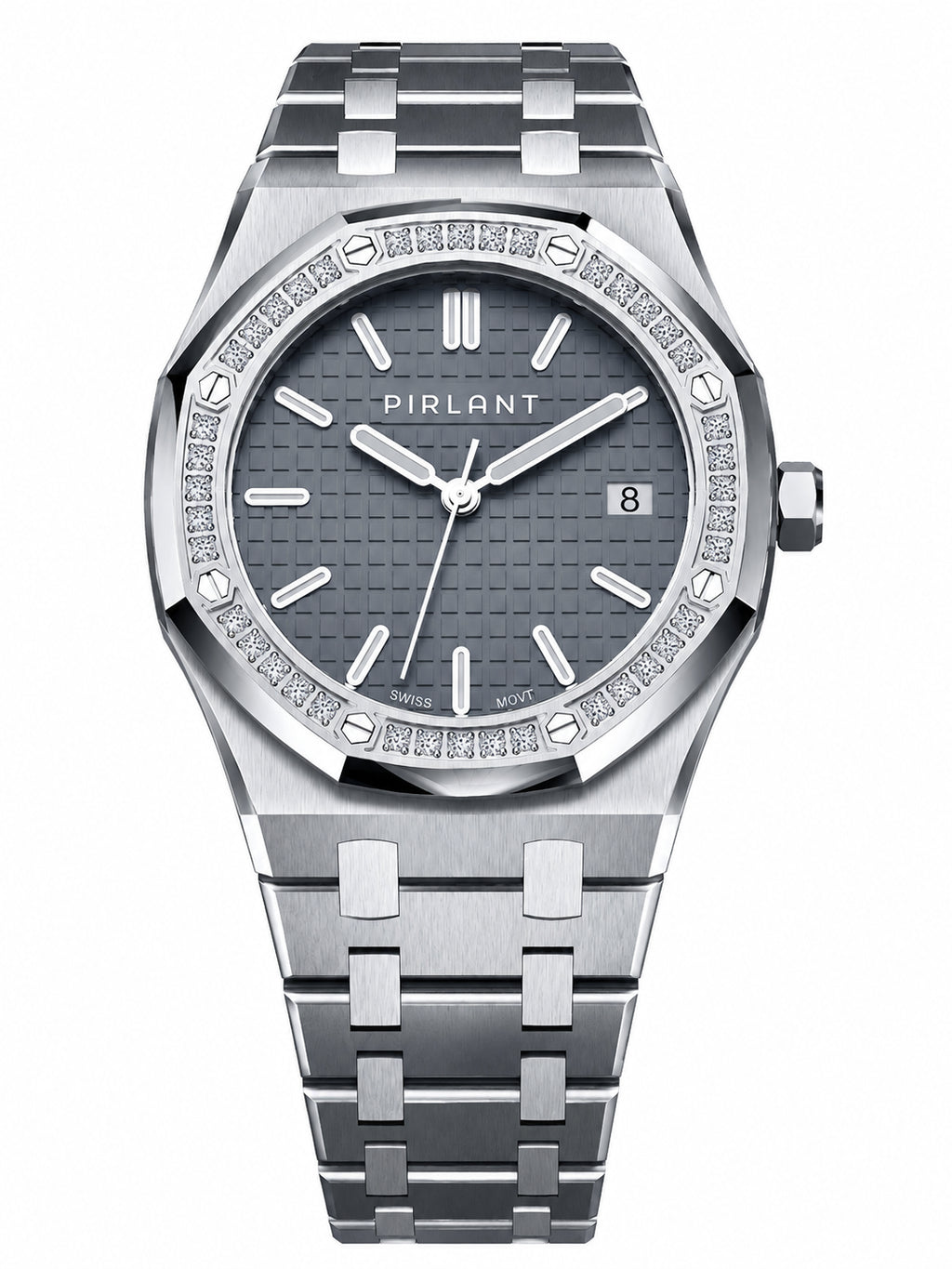 PIRLANT SBL04-1-GR Gray Dial Women's Classic Quartz Watch – 34 mm