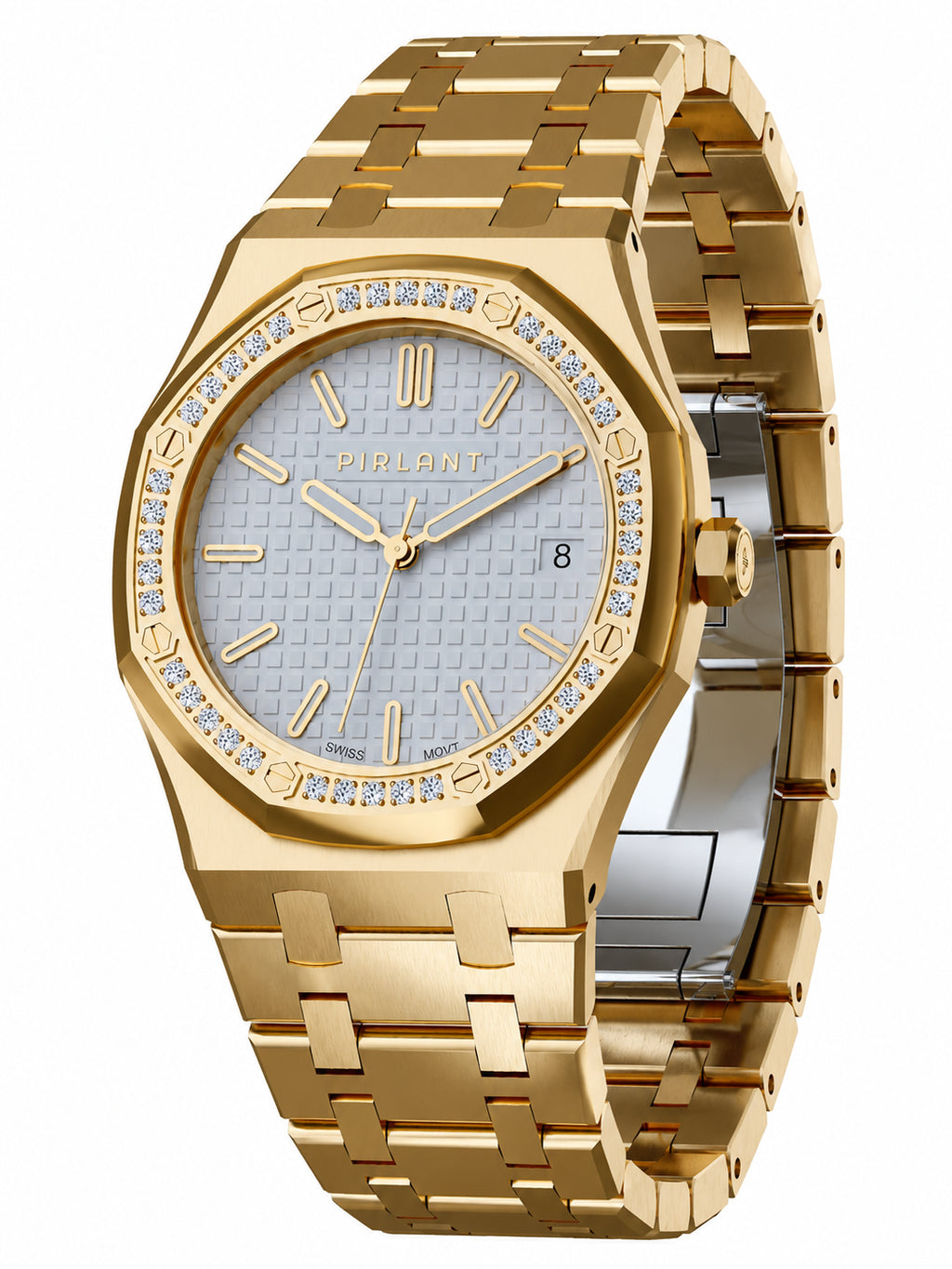 PIRLANT SBL04-2-BE White Dial Women's Classic Quartz Watch – 34 mm