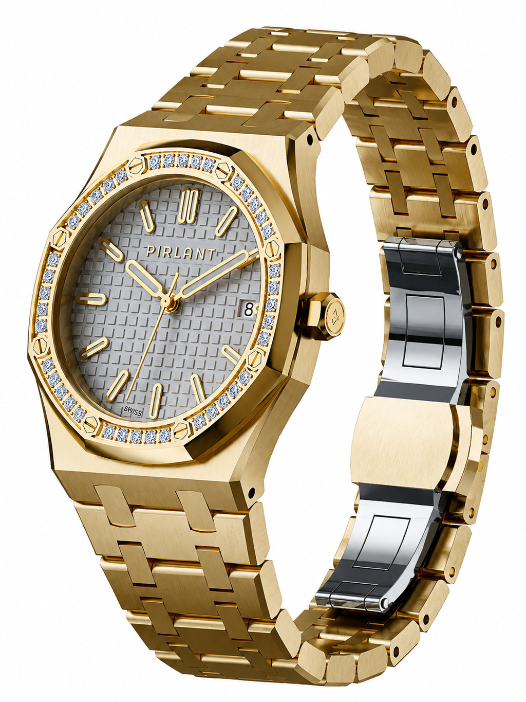 PIRLANT SBL04-2-BE White Dial Women's Classic Quartz Watch – 34 mm