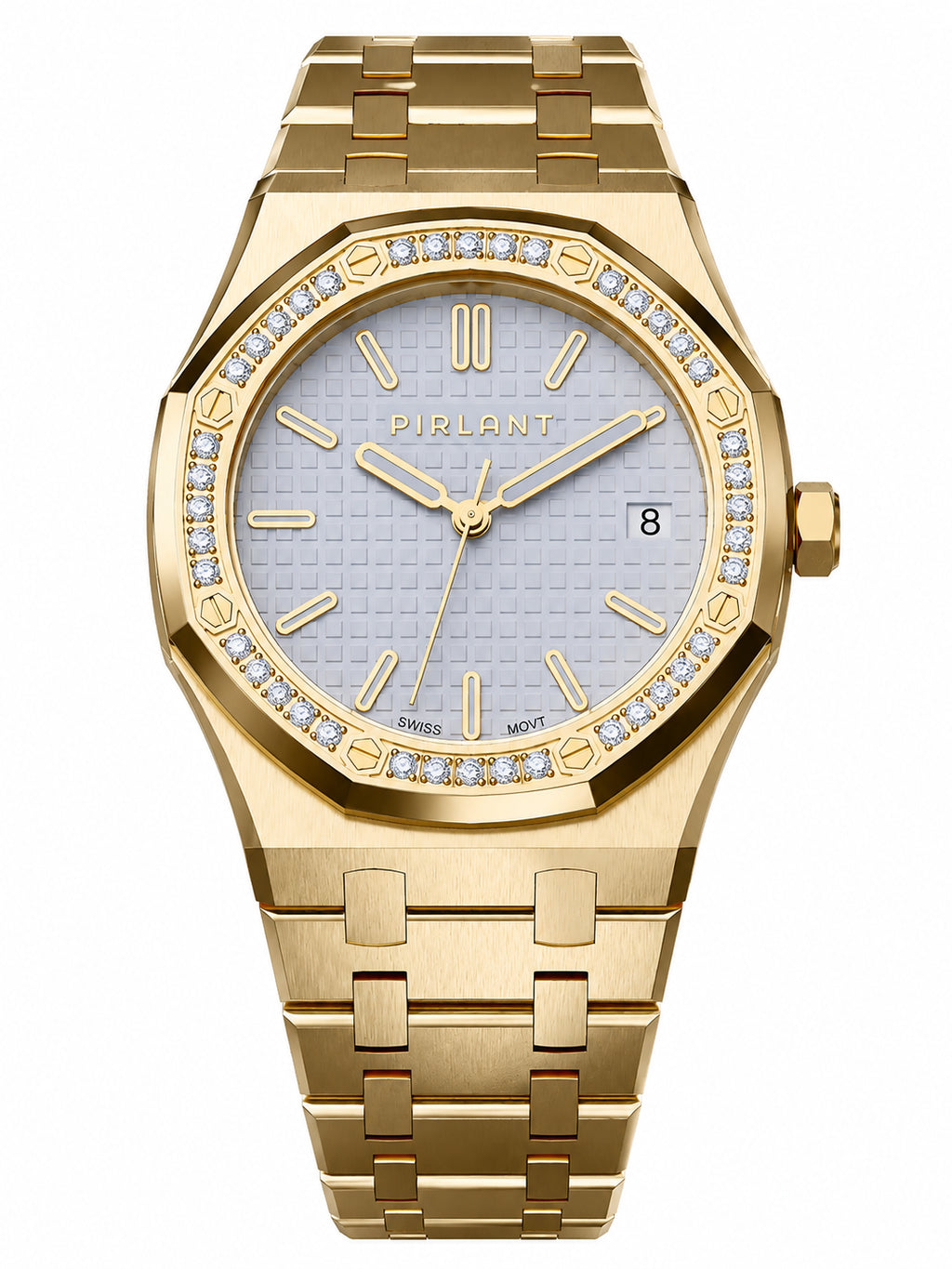 PIRLANT SBL04-2-BE White Dial Women's Classic Quartz Watch – 34 mm