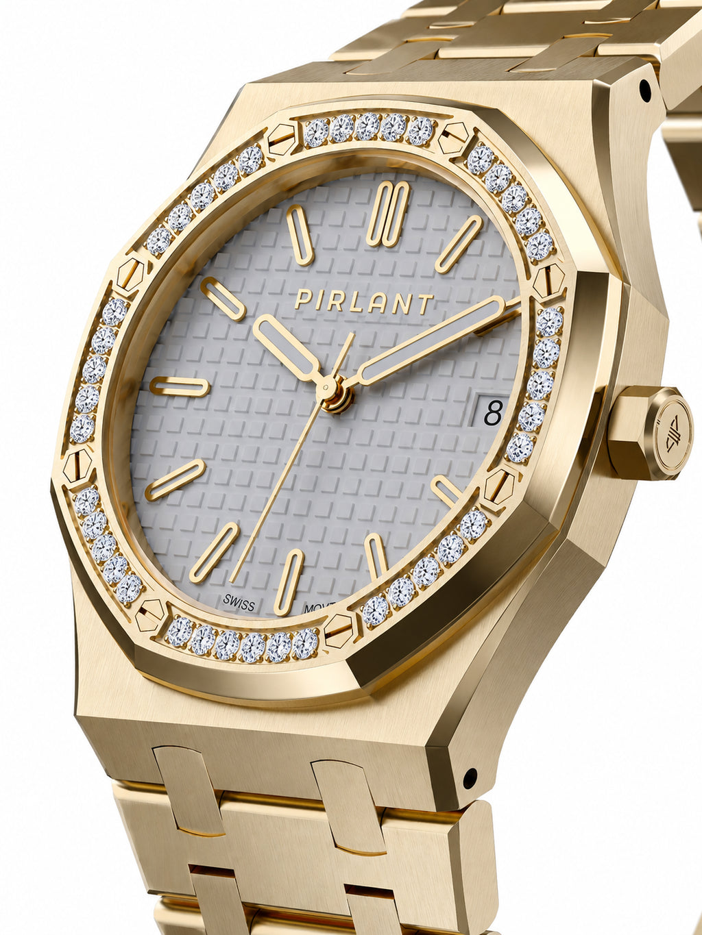 PIRLANT SBL04-2-BE White Dial Women's Classic Quartz Watch – 34 mm