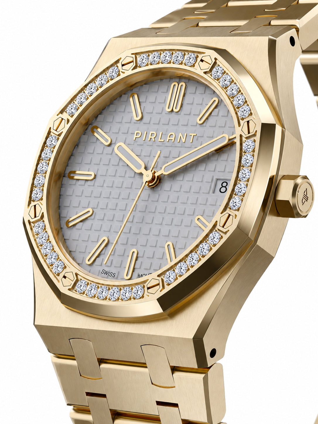 PIRLANT SBL04-2-BE White Dial Women's Classic Quartz Watch – 34 mm