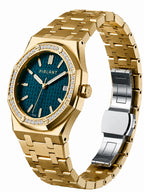 PIRLANT SBL04-2-PT Teal Dial Women's Classic Quartz Watch – 34 mm