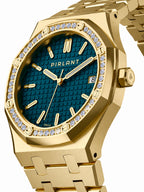 PIRLANT SBL04-2-PT Teal Dial Women's Classic Quartz Watch – 34 mm