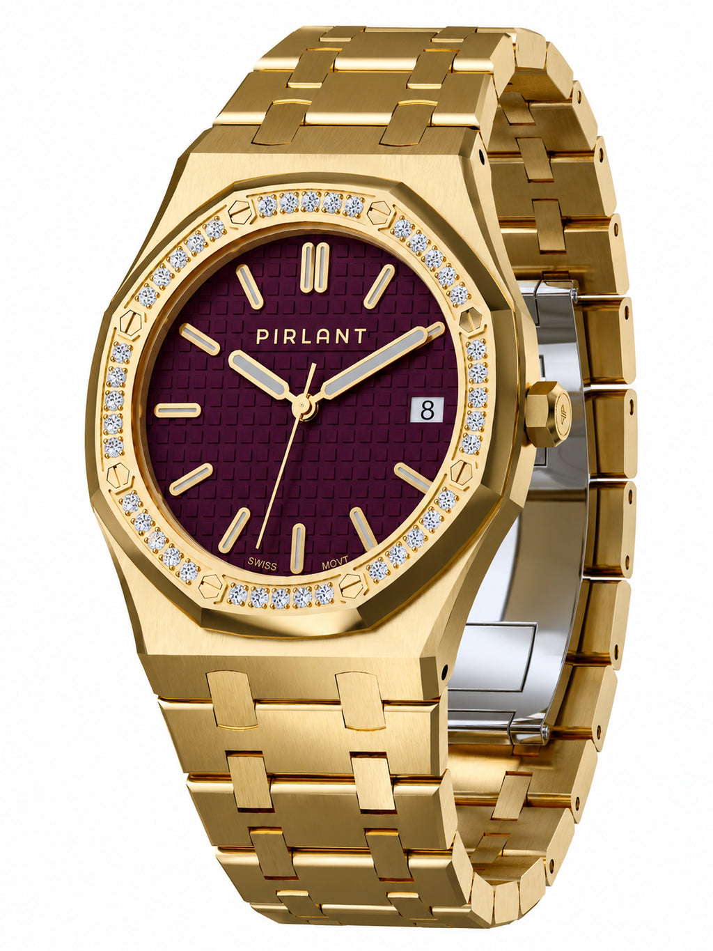 PIRLANT SBL04-2-MO Purple Dial Women's Classic Quartz Watch – 34 mm