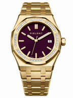 PIRLANT SBL04-2-MO Purple Dial Women's Classic Quartz Watch – 34 mm