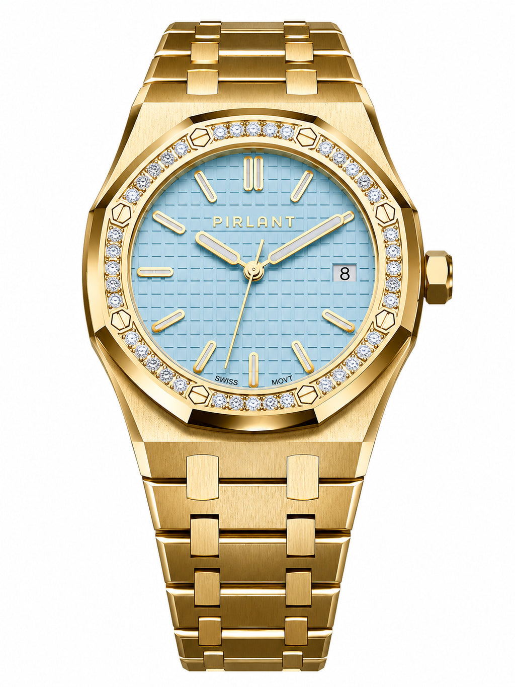 PIRLANT SBL04-2-BU Ice Blue Dial Women's Classic Quartz Watch – 34 mm