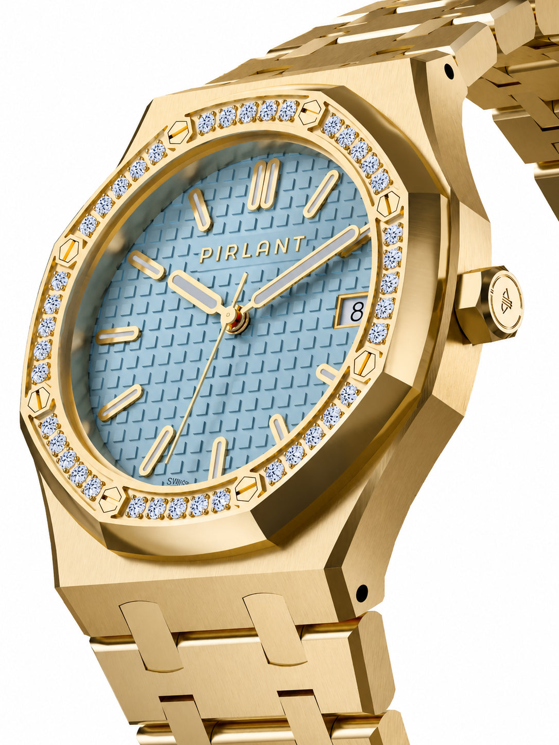 PIRLANT SBL04-2-BU Ice Blue Dial Women's Classic Quartz Watch – 34 mm