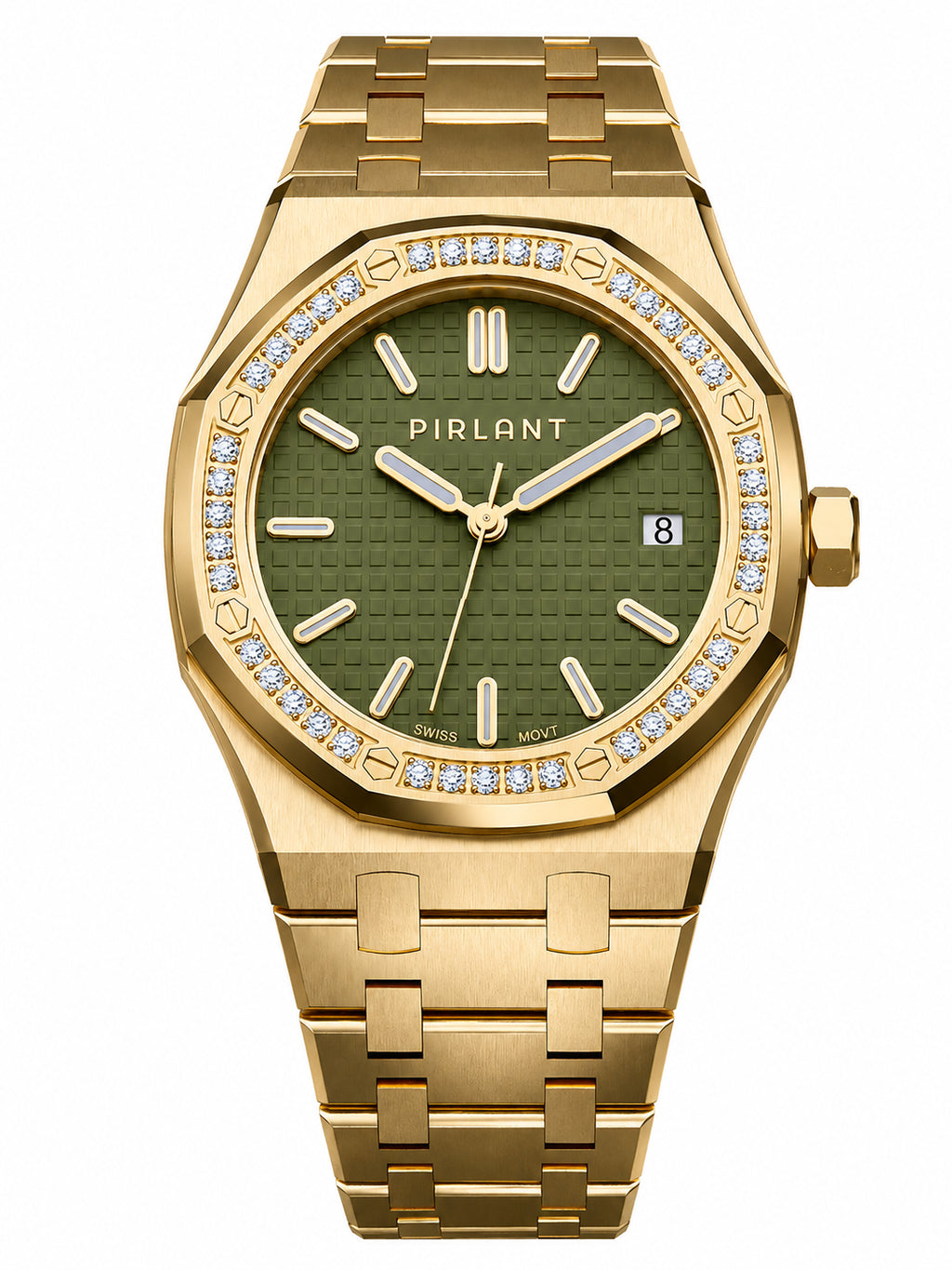 PIRLANT SBL04-2-YE Green Dial Women's Classic Quartz Watch – 34 mm