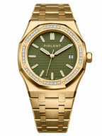 PIRLANT SBL04-2-YE Green Dial Women's Classic Quartz Watch – 34 mm