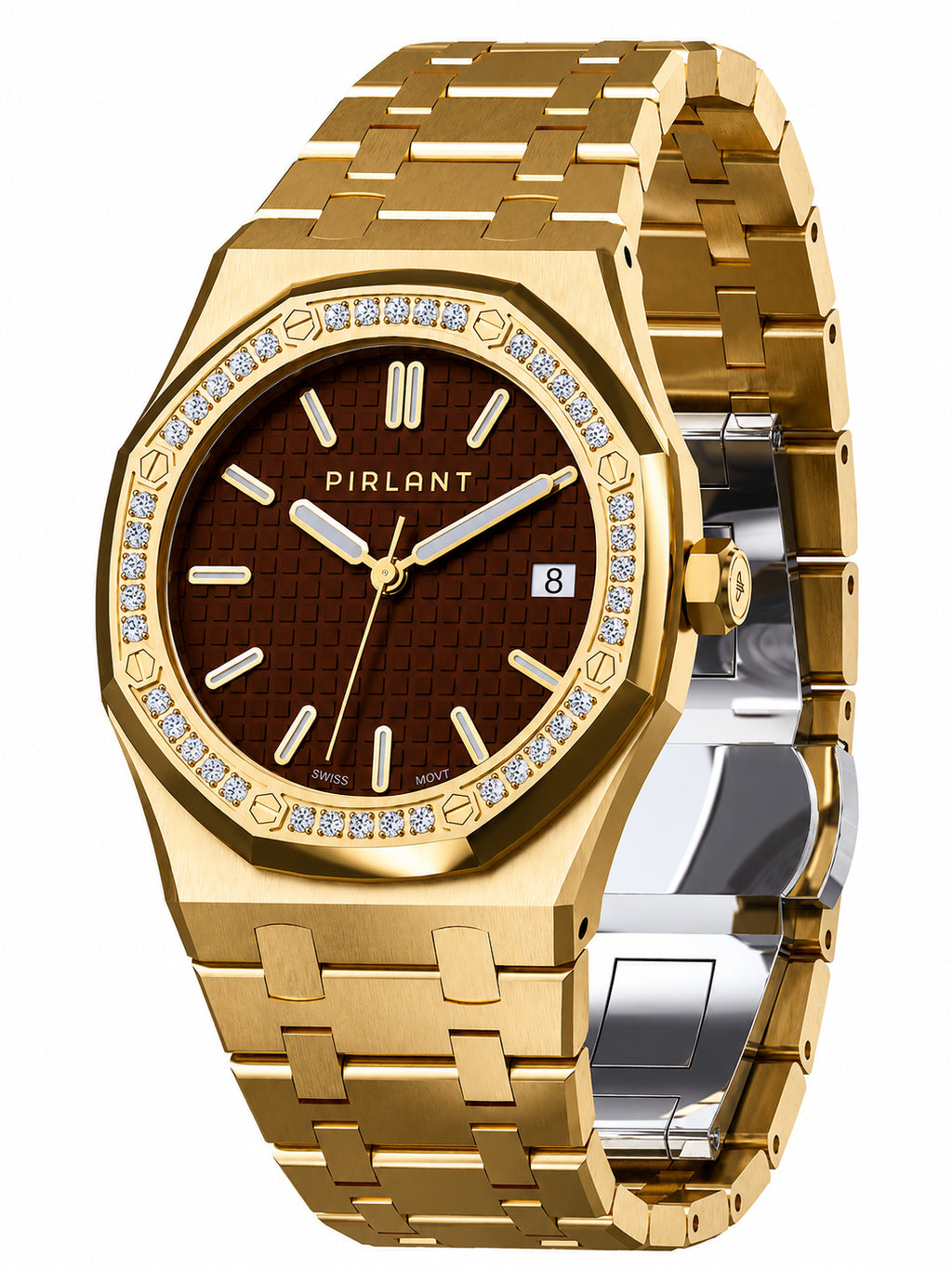 PIRLANT SBL04-2-KA Brown Dial Women's Classic Quartz Watch – 34 mm