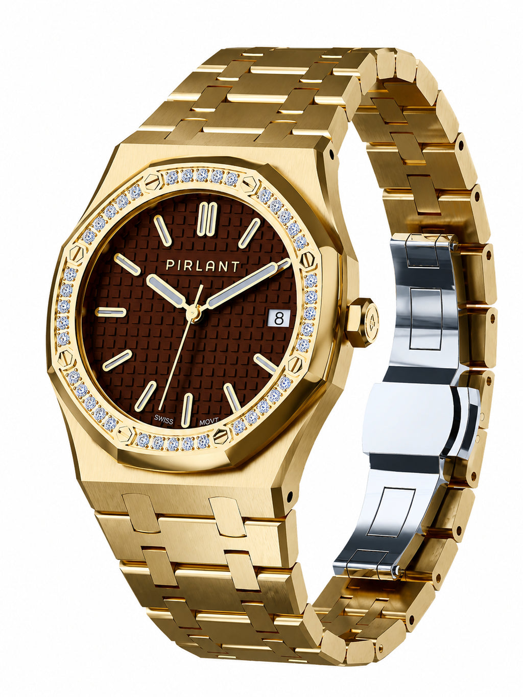 PIRLANT SBL04-2-KA Brown Dial Women's Classic Quartz Watch – 34 mm