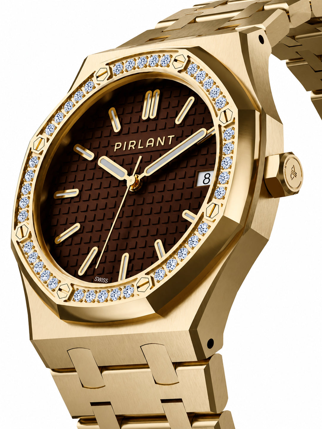 PIRLANT SBL04-2-KA Brown Dial Women's Classic Quartz Watch – 34 mm