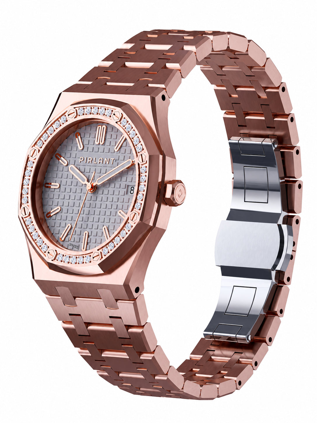 PIRLANT SBL04-3-BE White Dial Women's Classic Quartz Watch – 34 mm