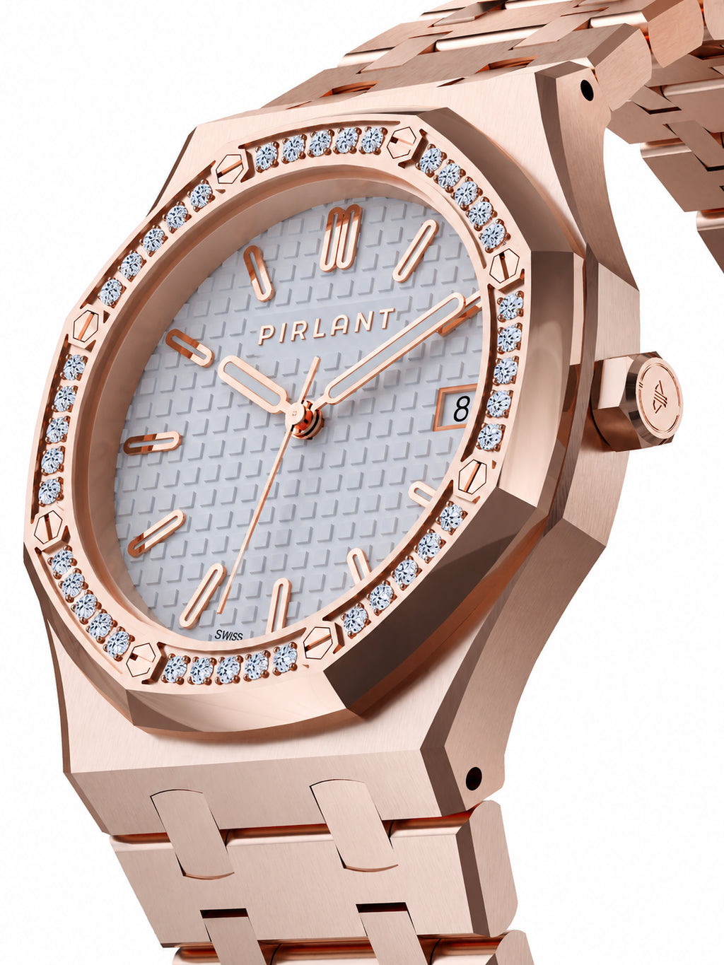 PIRLANT SBL04-3-BE White Dial Women's Classic Quartz Watch – 34 mm