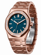 PIRLANT SBL04-3-PT Teal Dial Women's Classic Quartz Watch – 34 mm