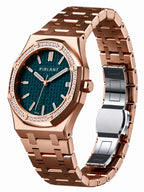 PIRLANT SBL04-3-PT Teal Dial Women's Classic Quartz Watch – 34 mm