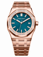 PIRLANT SBL04-3-PT Teal Dial Women's Classic Quartz Watch – 34 mm