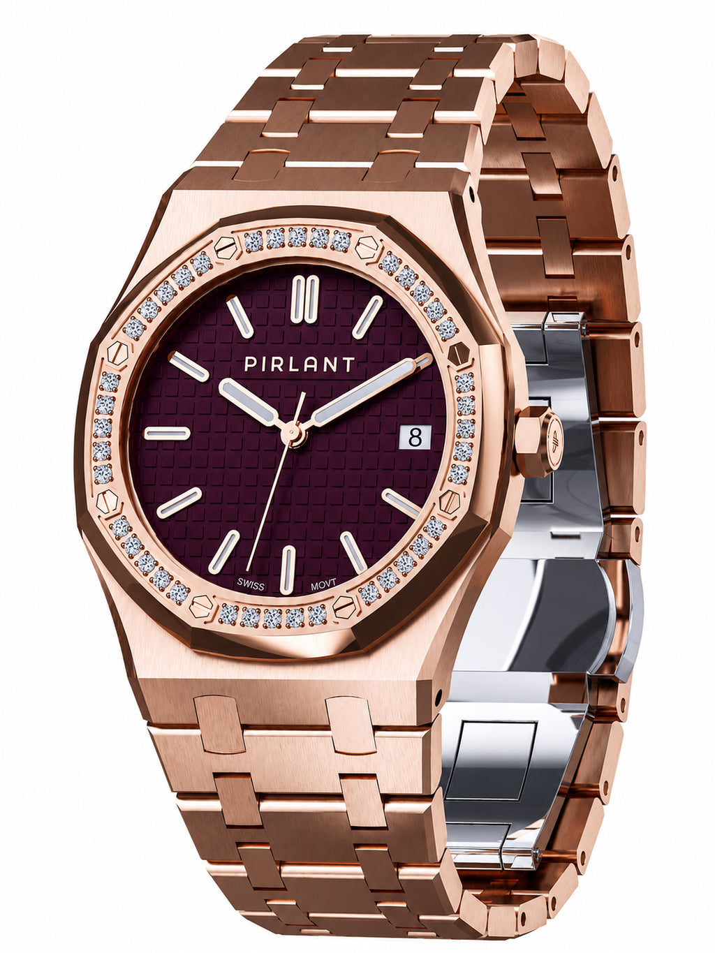 PIRLANT SBL04-3-MO Purple Dial Women's Classic Quartz Watch – 34 mm