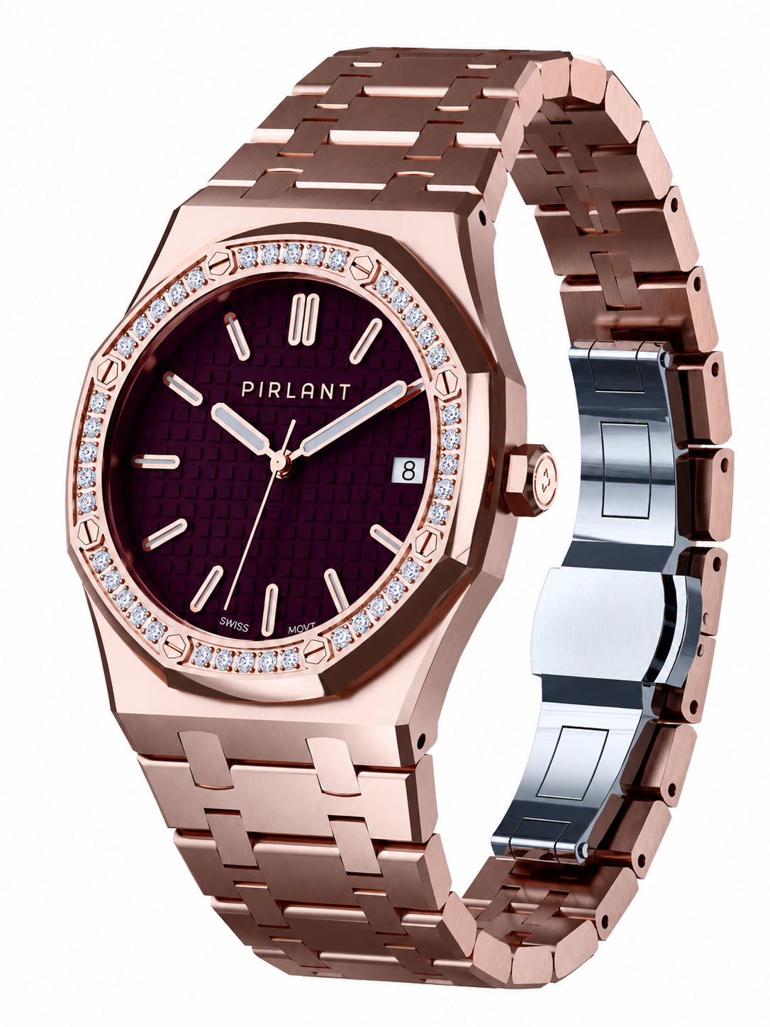 PIRLANT SBL04-3-MO Purple Dial Women's Classic Quartz Watch – 34 mm