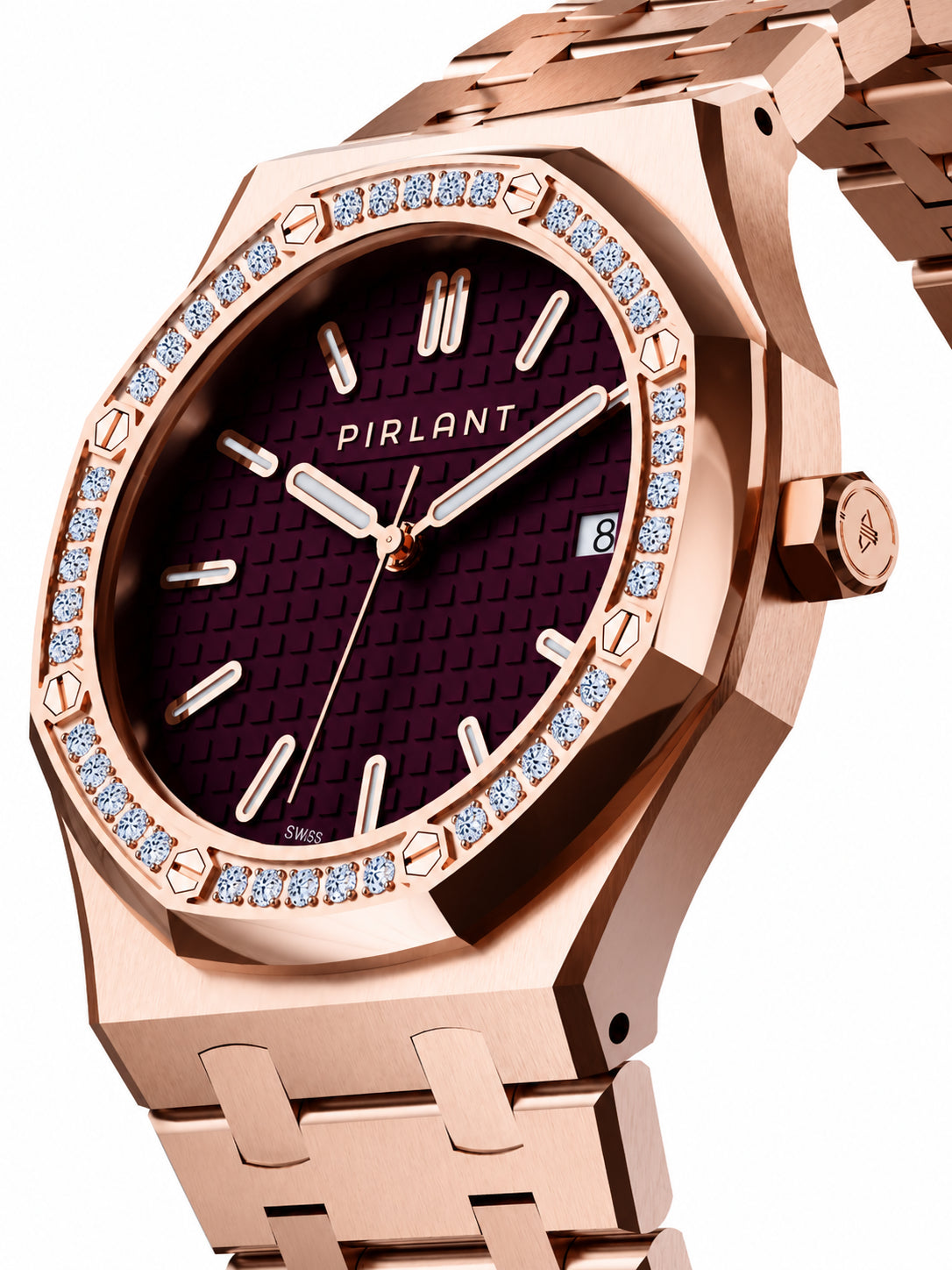 PIRLANT SBL04-3-MO Purple Dial Women's Classic Quartz Watch – 34 mm