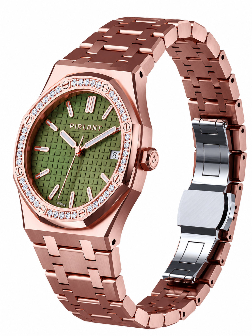 PIRLANT SBL04-3-YE Green Dial Women's Classic Quartz Watch – 34 mm
