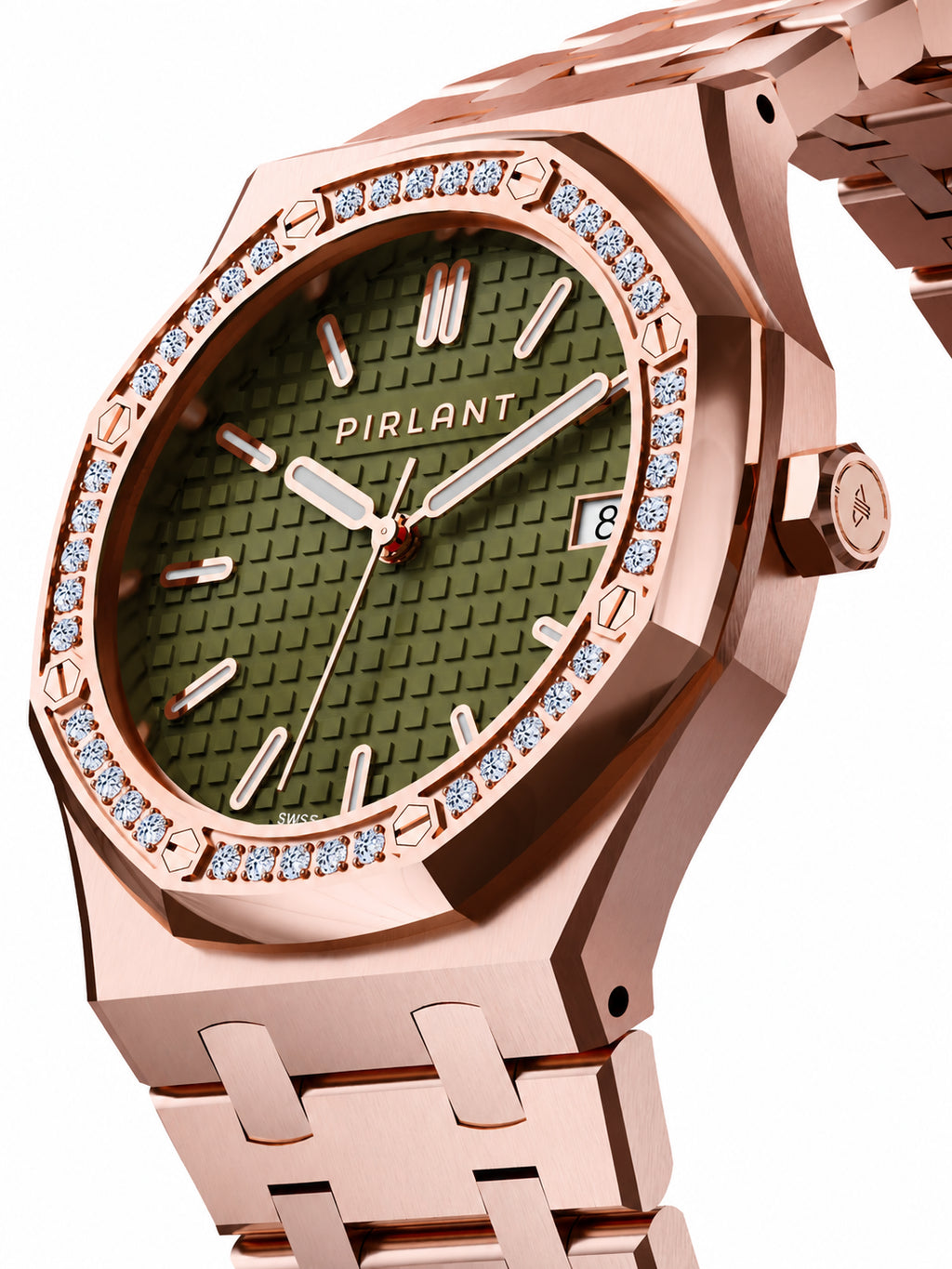 PIRLANT SBL04-3-YE Green Dial Women's Classic Quartz Watch – 34 mm