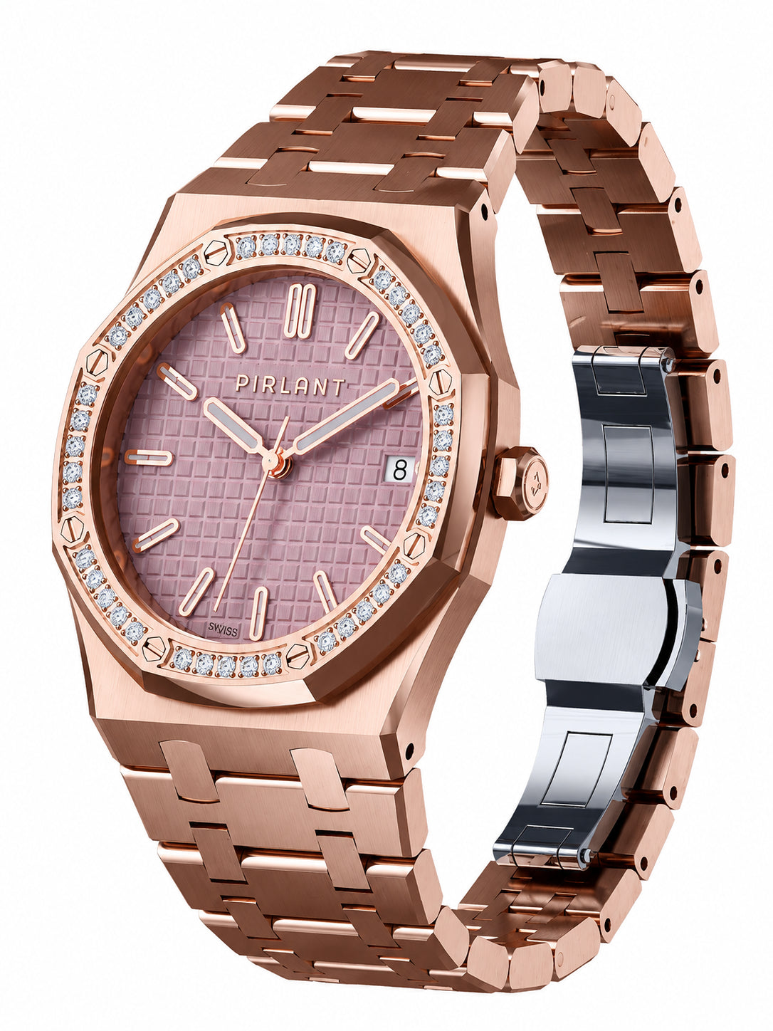 PIRLANT SBL04-3-PESE Pink Mother-of-Pearl Dial Women's Classic Quartz Watch – 34 mm