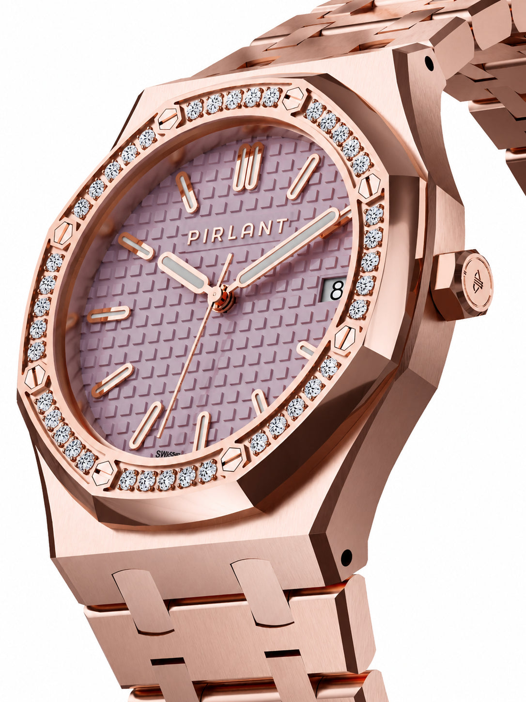 PIRLANT SBL04-3-PESE Pink Mother-of-Pearl Dial Women's Classic Quartz Watch – 34 mm