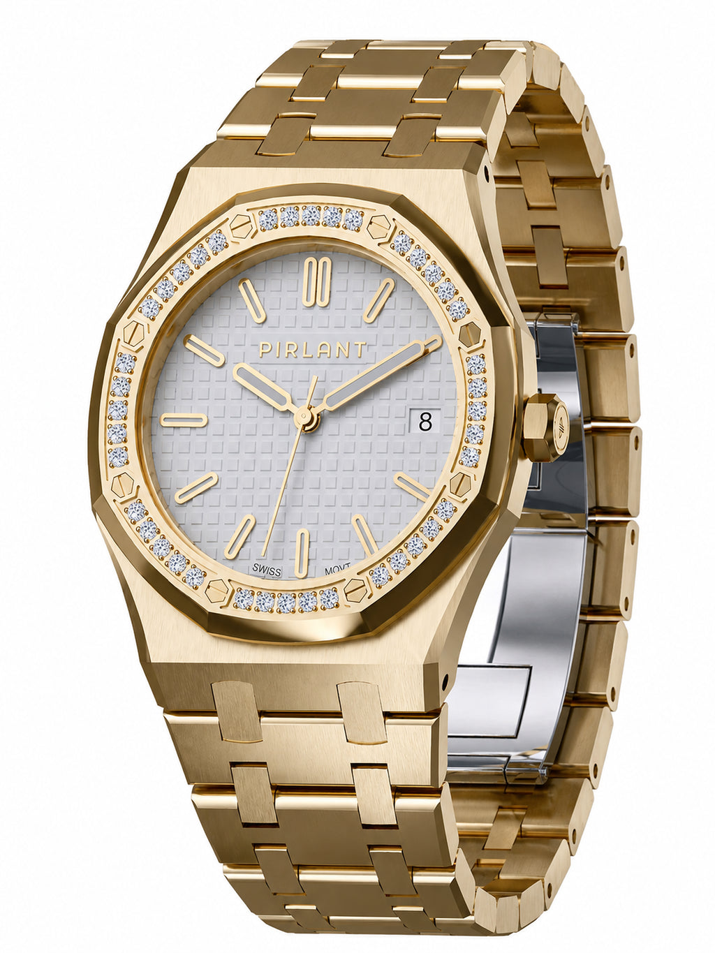 PIRLANT SBL04-4-BE White Dial Women's Classic Quartz Watch – 34 mm