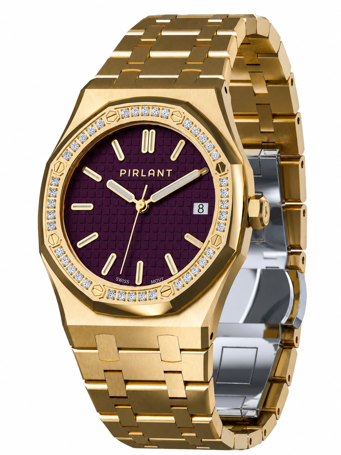 PIRLANT SBL04-4-MO Purple Dial Women's Classic Quartz Watch – 34 mm