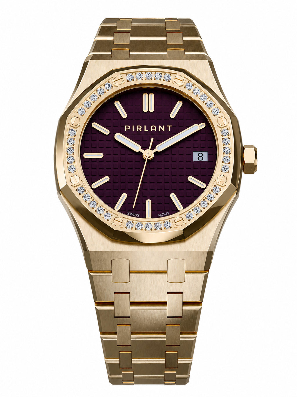 PIRLANT SBL04-4-MO Purple Dial Women's Classic Quartz Watch – 34 mm