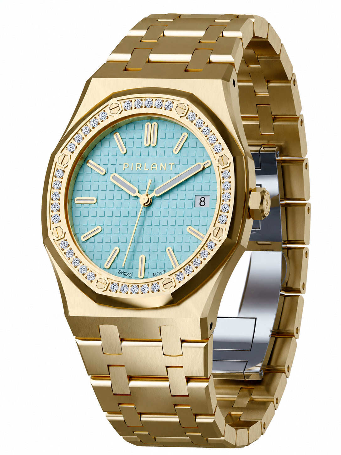 PIRLANT SBL04-4-BU Ice Blue Dial Women's Classic Quartz Watch – 34 mm