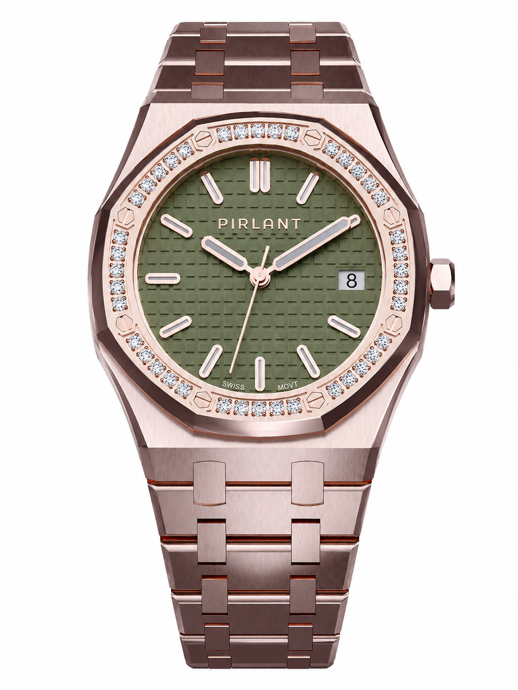 PIRLANT SBL04-5-YE Green Dial Women's Classic Quartz Watch – 34 mm
