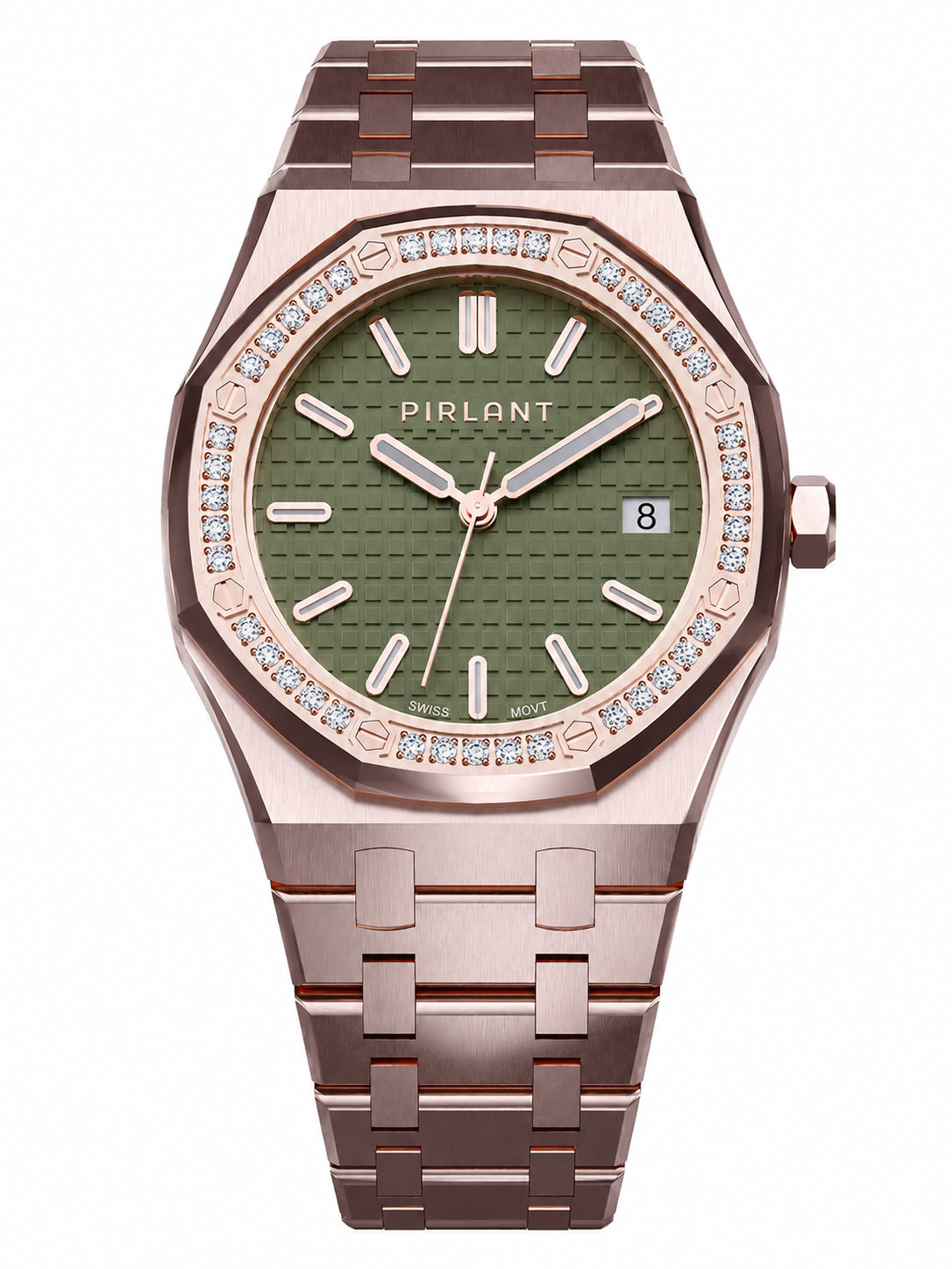 PIRLANT SBL04-5-YE Green Dial Women's Classic Quartz Watch – 34 mm