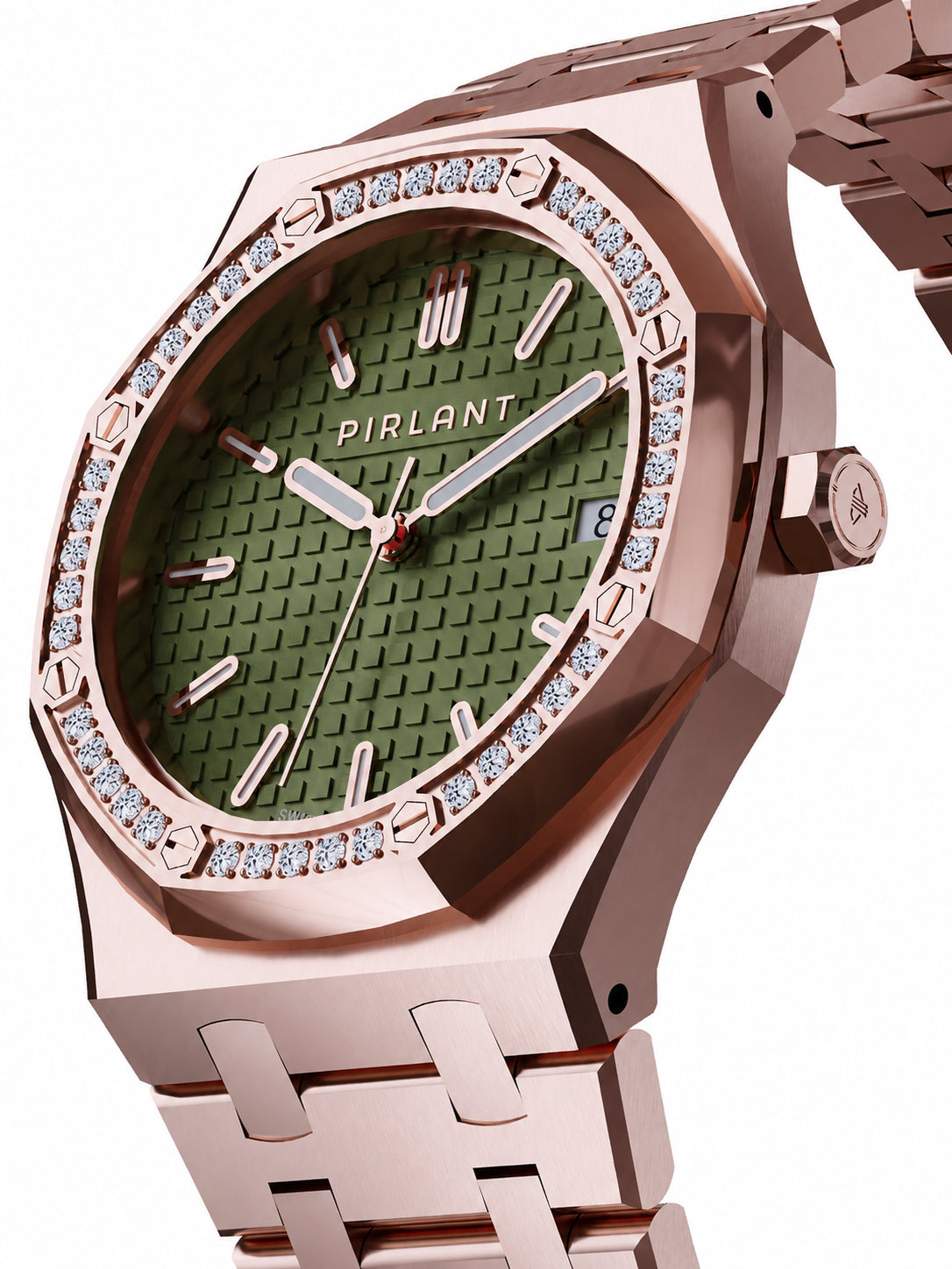 PIRLANT SBL04-5-YE Green Dial Women's Classic Quartz Watch – 34 mm