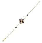 White Mother-of-Pearl Enamel Gold Bracelet