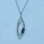 0.87 Carat Diamond Sapphire Necklace